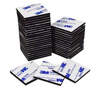Aurorali Double Sided Foam Pads, 40 Pcs Black Double Adhesive Foam Pads Strong Mounting Tape, Black Square