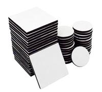 Aurorali Double Sided Sticky Pads Black, 50 Pcs Adhesive Foam Pads Mounting Pads, Squares and Round