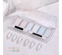 Auroras Chrome Nails Powder Mirrored Effect Iridescence Nails Pigment For Gel Polishing Art Decoration With Brushes Professional Nail Technician Essentials