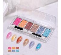 Auroras Chrome Nails Powder Mirrored Effect Iridescence Nails Pigment For Gel Polishing Art Decoration With Brushes Professional Nail Technician Essentials