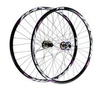 AuroraXQ 26/27.5/29" Mountain Bike Wheelset, Disc Brake QR 32H Alloy Double-Wall Rim Bike Front/Rear Wheel fits 7-12S & 1.25-2.25" Tires(1 Pair Wheels,26 inch)