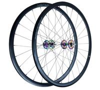 AuroraXQ 700C Bike Wheelset, Double V Brake Aluminum Alloy Front/Rear Wheel Reverse Mounted Single Speed Fixed Teeth for 700C * 20C-35C Tires