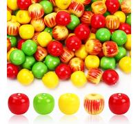 Auroriel 120 Pieces Foam Apples Artificial Mini Apples Fake Red Green Yellow Apples Tiny Autumn Apples Decor for School Home Kitchen Table