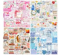 Auroriel 200 Pcs Bible Verse Stickers Christian Scripture Sticker Pack Waterproof Vinyl Stickers for Water Bottles Devotional Notebook Scrapbooking Prayer Journal