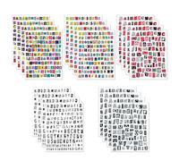 Auroriel 2220 Pieces Magazine Letter Stickers Vintage Scrapbook 20 Sheets Small Ransom Style Numbers And Alphabet Labels For Scrapbooking Accessories Journaling Laptop