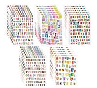 Auroriel 2406 Pieces Magazine Letter Stickers 30 Sheets Vintage Scrapbook Typography Decal Small Alphabet In Ransom Note Style For Scrapbooking Supplies Journaling Laptop