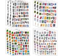Auroriel 852 Pieces Magazine Letter Stickers Vintage Scrapbooking Letter Stickers Small Alphabet Stickers for Scrapbooking Accessories Journaling Laptop