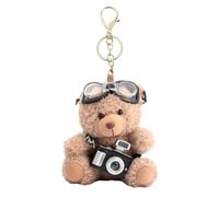 Auroriel Cute Keychain Plush Bear Keyring Gift for Handbag Wallet Backpack Birthday for Girls Boys Party Bag Kids School Cone Valentine's Day