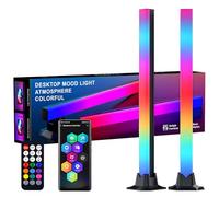AURORIONCG 270° LED Light Bars, 42CM RGBIC Mood Lighting with Music Synchronisation - Immersive Gaming Lights for PC, TV, Decoration, Sound Responsive LED Lighting
