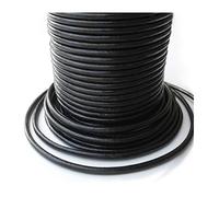 Auroris - 25 m Roll Leather Cord Round Diameter 2 mm Black