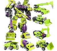 AUROSA Transforming Car Robot Toy, 2in1 Action Figure, Car Model Combination, Ages 3 and Up - Green