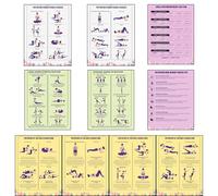 Auroscent Postpartum Workout Chart for Women - 30-Day Recovery & Strength Plan, Pelvic Floor & Core Exercise Poster, Step-by-Step Home Fitness Guide with Kegels & Breathing