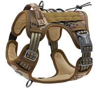 Auroth Tactical Anti Pull Dog Harness Adjustable Breathable Pet Vest Harness for Medium Dogs, Desert Camo