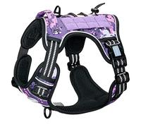 Auroth Tactical Anti Pull Dog Harness, Military Materials, Size M, Grape Camouflage