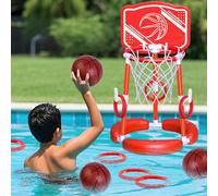AuroTops - basketball ring for pool with back table rings for kids and adults, floating toys for basketball pool, pool toys, family pool party