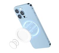 AUROX Compatible with MagSafe Base for iPhone 16/15/14/13/12 Magnetic Base Plate - Intended for Pop Socket Grip and Phone Ring Holder - Removable for Wireless Charging (White)