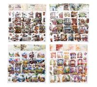 AurriiLeaf Winds Coming Sticker Book and Paper Pack, 216 PCS Vintage Ephemera for Scrapbooking, Journaling, Crafting, DIY Projects, and Art Supplies
