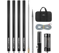 AURSINC Antennas JPC-12 Amateur RF Bidon 7-50MHz, Universal Vertical Antenna 40-6m (8 Bands, Outdoor), 4.1m (M10)