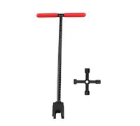 AurSoltriad 16 Inch Water Meter Key, Steel T Handle Curb Key with 4 Way Multi Functional Utilities Key for Main Shut Off Valve, Water Meter Valve, and Septic Systems