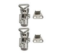 AurSoltriad 2 Pcs Boat Anti-Rattle Latch, Marine Hold-Down Clamp Fastener, Lockable 304 Stainless Steel Hatch & Locker Latch with Telescopic 66mm-75mm Adjustment for Yacht and Boat Doors