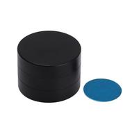 AurSoltriad Aluminum Round Billiard Chalk Case, Pool Cue Chalk Holder with 3 Sections, Compact Chalk Box for Snooker and Billiards, Durable Aluminum Alloy Design for Players On the (Black)