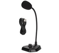 AurSoltriad Gooseneck USB Condenser Microphone, Computer Microphone with 360 Degree Omnidirectional Pickup, Plug and Play Wired Mic for Gaming Live Streaming Conference PC Laptop