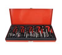 AurSoltriad Metric Thread Repair Kit, HSS Thread Repair Insert Tool Kit for M5 M6 M8 M10 M12 Female Threaded Hole, with Drill Bit Tap Spiral Insert and Storage Box for Automotive Machinery