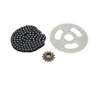AurSoltriad T8F 13T Front Sprocket and T8F 44T 3 Hole Rear Chain Sprocket Kit with T8F Drive Chain 116 Links for ATV Mini Bike Motorcycles, Steel Chain Sprocket Set
