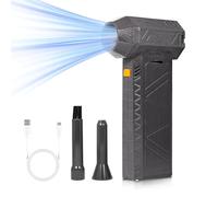AURTEC Compressed Air Duster - 130,000 RPM High Power with 8000mAh Rechargeable Battery, Slide Speed Control, Lightweight Portable Electric Air Blower for Computer, Camera, Keyboard, Car and More