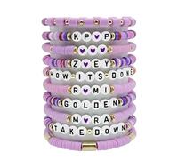 AURTHOS for Kpop Bracelet Korea-pop Girls Friendship Demon Bracelets Stackable Stretch Hunters Singer Inspired Letter Bracelets Merch for Girls Women Fans Valentine's Day Birthday Gifts