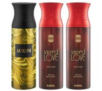 Aurum & Sacred Love & Sacred Love Deodorant Spray - For Women (200 ml, Pack of 3)
