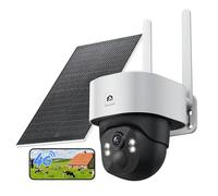 Aurumbach 4G LTE Cellular Solar Security Camera Wireless Outdoor, No WiFi Solar Powered Cameras, 4MP PTZ 360° View, Motion Tracking, Color Night Vision, AI Detection, Built-in eSIM
