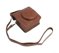 Aurumium Adjustable Strap Camera Case for Instax Mini 40(brown) | Semi-hard structure, absorbs shocks, prevents drop damage, ideal for active photography sessions