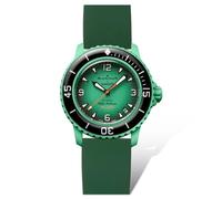 Aurus Quick-Release Watch Strap for Blancpain x Swatch Scuba Fifty Fathoms Soft Comfortable & Durable! (Green)