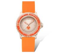 Aurus Quick-Release Watch Strap for Blancpain x Swatch Scuba Fifty Fathoms Soft Comfortable & Durable! (Orange)