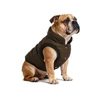 AURUZA Dog Winter Coat, Warm Waterproof Dogs Jacket Small Pet Vest for Medium Dogs Windproof Pet Fleece Vest Snow Jacket for Cold Weather