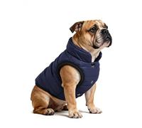 AURUZA Dog Winter Coat, Warm Waterproof Dogs Jacket Small Pet Vest for Medium Dogs Windproof Pet Fleece Vest Snow Jacket for Cold Weather(Navy Blue,XXL)