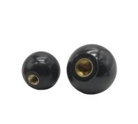 AURVIX Round knob 2pcs M4/M5/M6/M8/M10/M12/M14/M16 Thread 16/20/25/32/35/40/50mm Plastic Round Handle Ball Knob Machine Tools(Blue,M5 OD16mm)