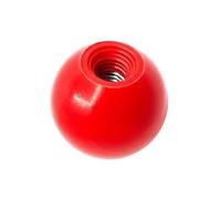 AURVIX Round knob 2pcs M6 M8 M10 M12 Ball bakelite Handle Iron core Nuts Plastic Hand Twist nut Round Head knob red Color(M6x25mm)