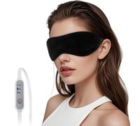 Aurya Heated Eye Mask, Sleep Warm Mask with 3 Temp Settings & Washable Cover, Heating Eye Mask for Dry Eyes, Stye, Chalazion, Blepharitis, MGD Relieves, Small (8.86 × 2.95 in)