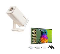 Aurzen BOOM Air Google TV Smart Projector Bundle with 120-inch Portable Screen | Ultimate Portable Outdoor Movie Kit, USB-C Powered & Auto Focus, 300 ANSI Lumens