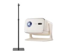 Aurzen BOOM mini Google TV Smart Projector + Adjustable Floor Stand, 4K Supported, Real-Time Focus & Keystone, 500 ANSI Lumens, Dolby Audio, Native 1080P, Off-white