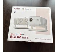 Aurzen BOOM mini Google TV Smart Projector with WiFi and Bluetooth, 4K Supported Outdoor & Home Movie Projector with 20W Speakers DoIby Audio, Real-Time Focus & Keystone, 500 ANSI Lumens, Black