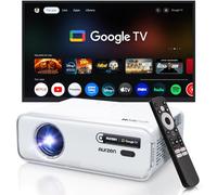 Aurzen EAZZE D1G Official Google TV 4K Supported Smart Projector with WiFi & Bluetooth, Auto Focus & Keystone, Dolby Audio, Zoom, Native 1080P Portable Mini Movie Projector for Home & Outdoor