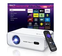 Aurzen Roku TV Projector for Bedroom, Roku Streaming Experience Built-in