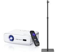 Aurzen Roku TV Projector with Aurzen Adjustable Projector Stand, 17.3-43.3 in Height