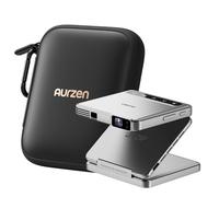 Aurzen ZIP Tri-Fold Portable DLP Projector with CasePlay- Zero-Lag Focus, One-Click Screen Mirroring, Full-Screen Mode+Waterproof and Drop-Resistant Design