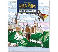 Aus den Filmen zu Harry Potter: Malen nach Zahlen: Malbuch mit Farbübersicht auf Ausklappseite