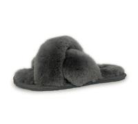 Aus Wooli Australia Sheepskin Wool Brighton Slippers In Grey Grey 4
