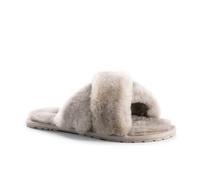Aus Wooli Australia Sheepskin Wool Brighton Slippers In Light Grey
